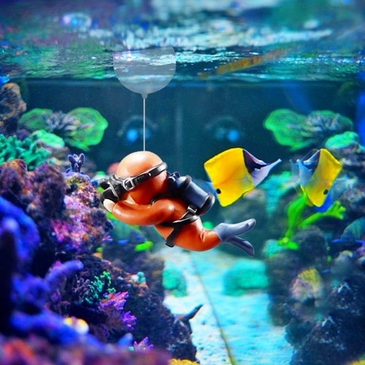 🇻🇳COD🇻🇳Hồ cá mô phỏng thợ lặn 1pc trang trí bể cá nổi Thợ Lặn Bể Cá Đồ