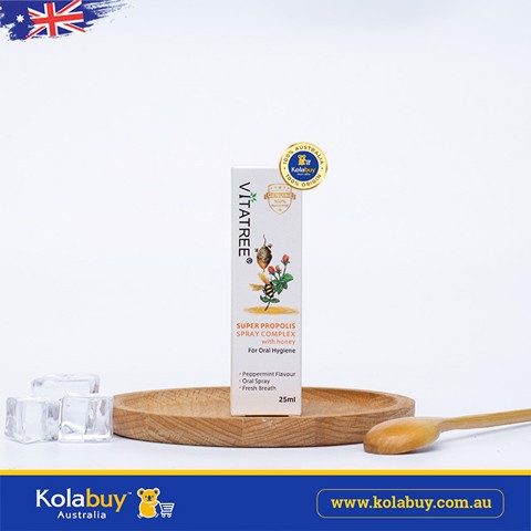 [Mã SKAMA8 giảm 8% đơn 300K] Xịt keo ong Vitatree Super Propolis Spray complex with Honey 25ml