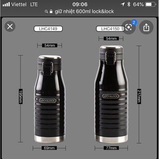 Bình giữ nhiệt wave Bottle Lock and Lock