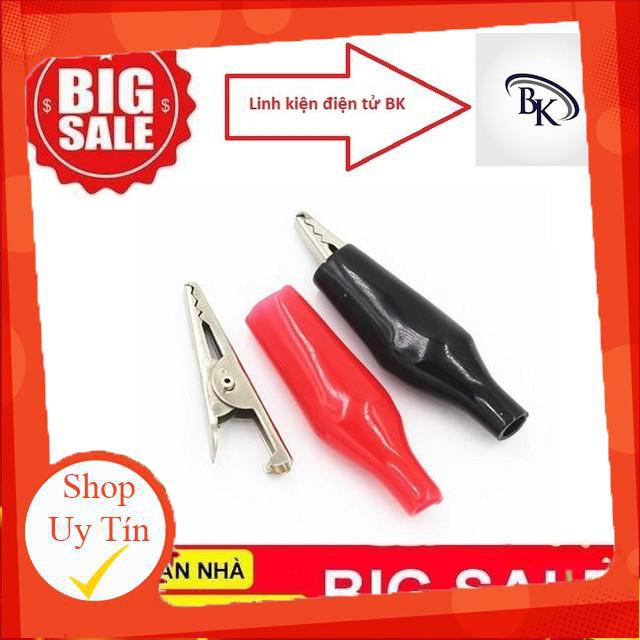 Kẹp Cá Sấu 45mm - 1 cặp Đỏ Đen