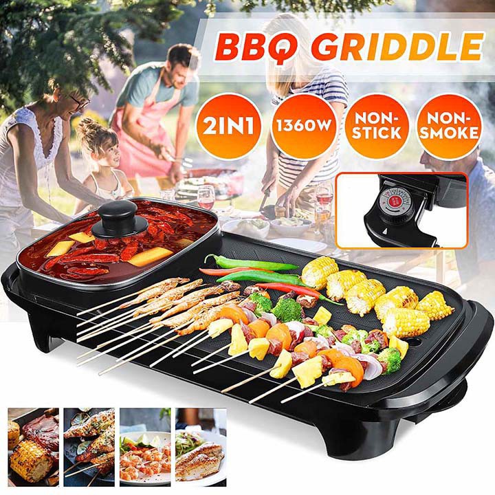 Bếp Nướng Điện Không Khói 2000W Electric BBQ Grill