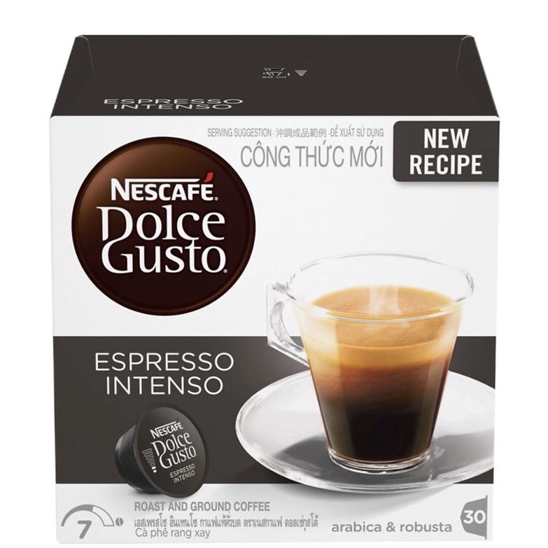 [Hsd:6/2022]Hộp 16 viên nén Cà Phê Rang Xay Nescafe Dolce Gusto Espresso Intenso 94g