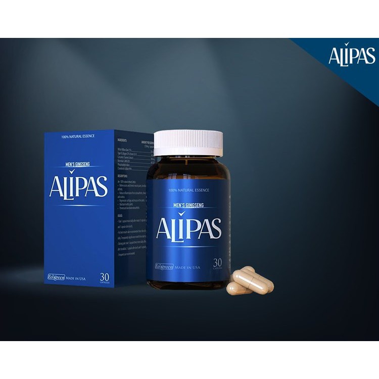 Sâm Alipas Platinum Hộp 30 Viên, Sinh Lý Nam, Chính Hãng, Bổ Thận, Tráng Dương