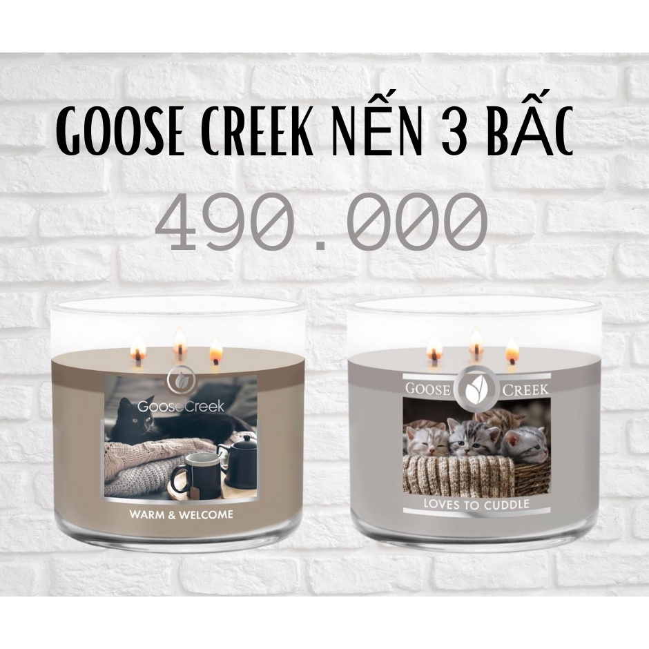 Nến thơm 3 bấc Goose Creek, thơm siêu thơm ạ