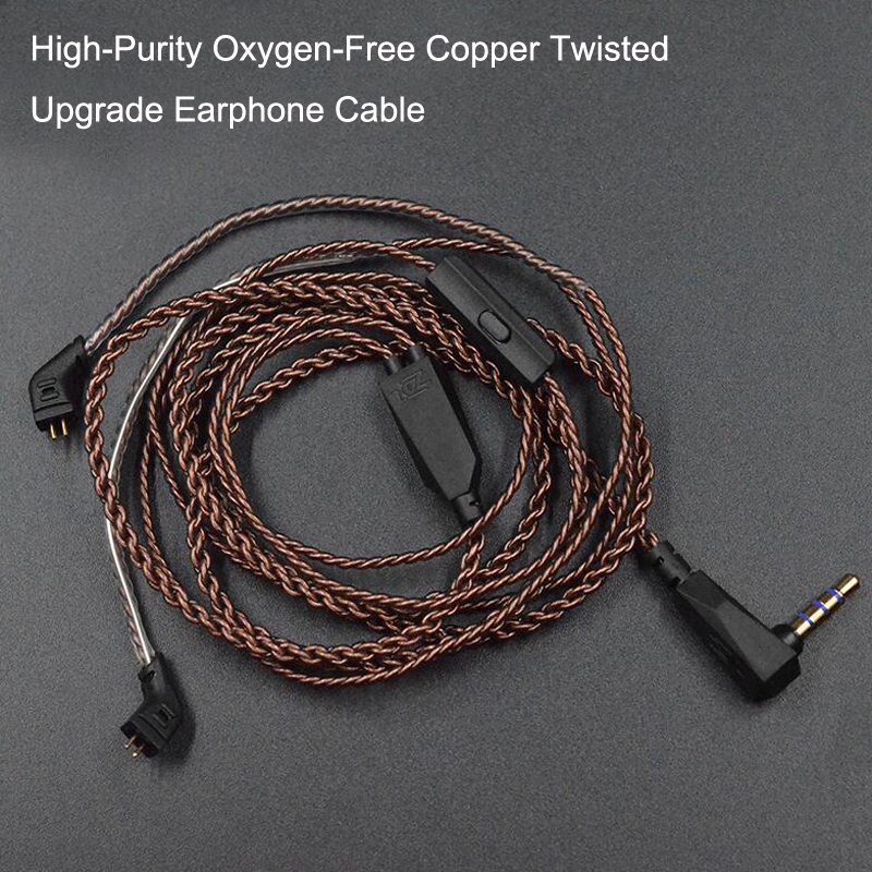 KZ ZS10 ZST ZS3 Original 2Pin Cable High-Purity Oxygen-Free Copper Twisted Upgrade Earphone Cable
