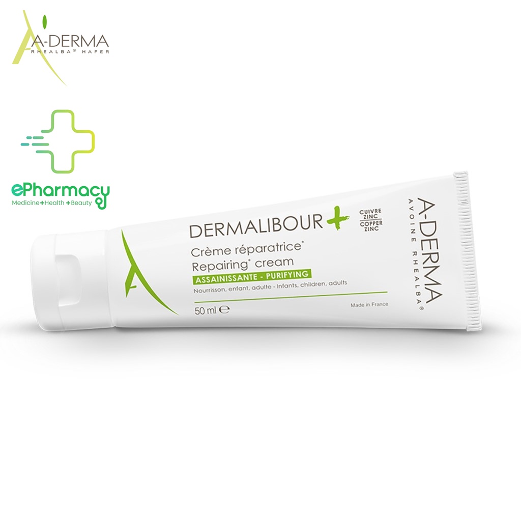 A-DERMA Kem Dưỡng Ẩm Aderma Dermalibour+ Repairing Cream làm dịu phục hồi da kích ứng