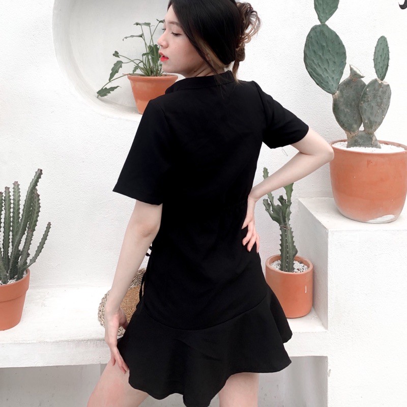 [Mã FATHANG5 giảm 10K đơn 50K] Đầm Dây Rút Đắp Chéo KA ULZZANG (Ảnh Thật/Có Sẵn) | BigBuy360 - bigbuy360.vn