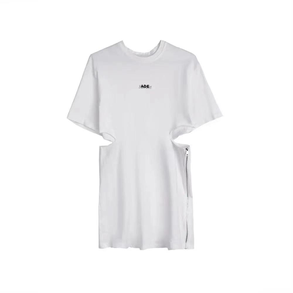 Đầm ôm eo màu trắng thanh lịch thời trang mùa hè mới 2021