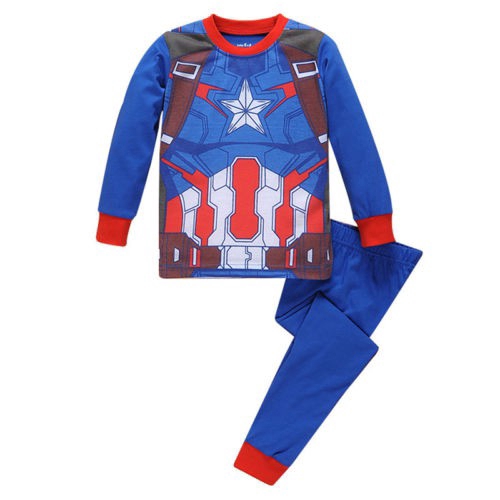 Set áo thun và quần dài phong cách Captain America cho bé trai