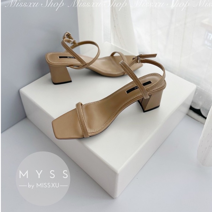 Giày sandal nữ bản ngang gót trụ xéo 5cm thời trang MYSS- SD120