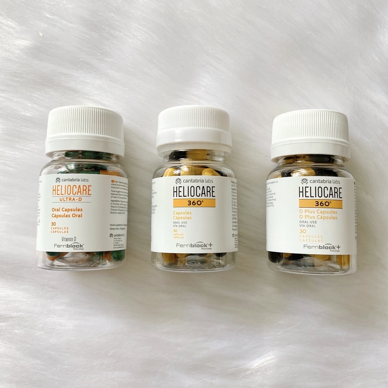 Các loại viên uống chống nắng Heliocare tốt nhất ULTRA-D, D plus 360 hộp 30 viên