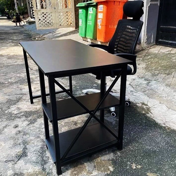 Bàn làm việc, bàn văn phòng, bàn học, 2 kệ để đồ, 60.120 cao 75 cm