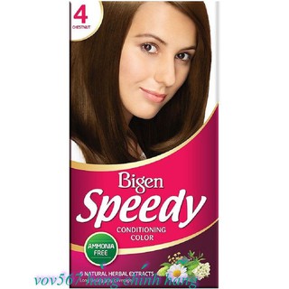 Thuốc Nhuộm Tóc Bigen 4 Chestnut Nâu Hạt Dẻ Speedy Conditioning Color 100% chính hãng. vov567 cung cấp và bảo trợ.