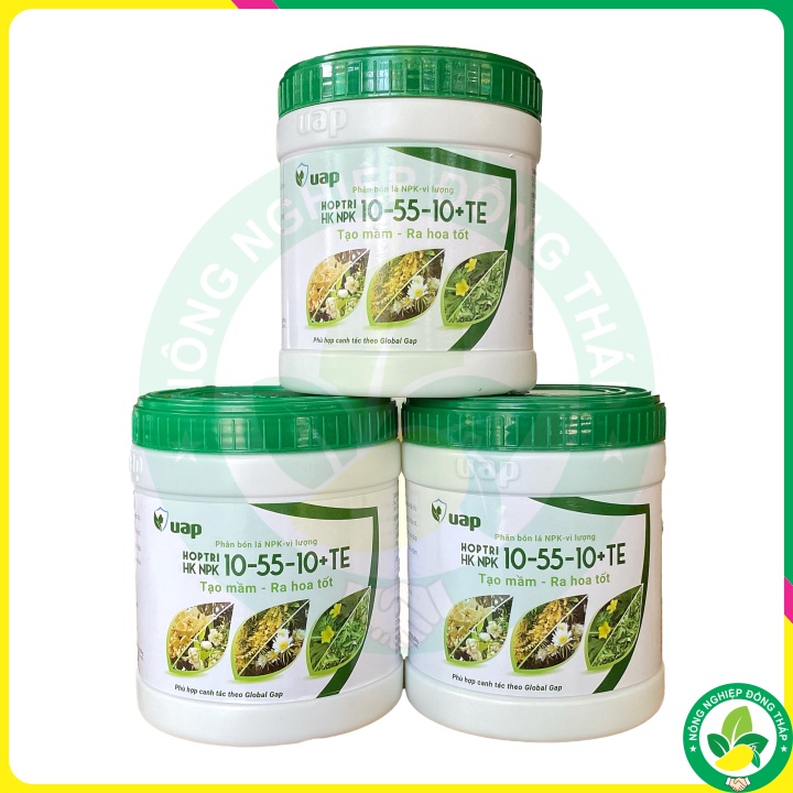 Phân Bón Lá NPK-vi lượng HOPTRI HK NPK 10-55-10+TE – Tạo mầm – Ra hoa tốt
