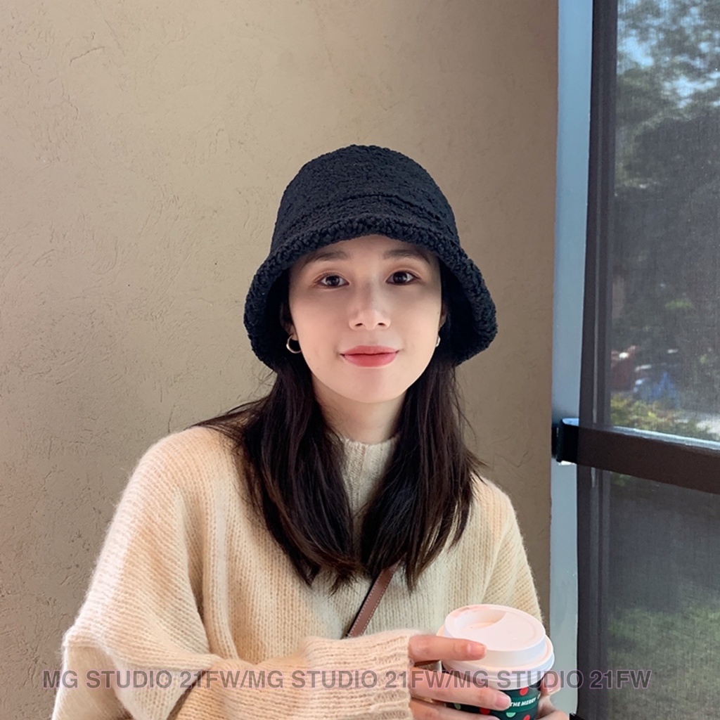 Mũ MG STUDIO thiết kế hai mặt thời trang mùa đông xinh xắn có 5 màu tùy chọn
