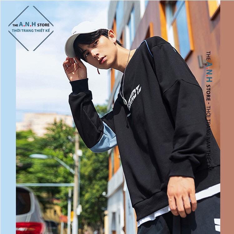 (SALE LE SIZE)Áo Sweater Nam ANHSTORE , Phong cách Hàn Quốc in hình thời trang