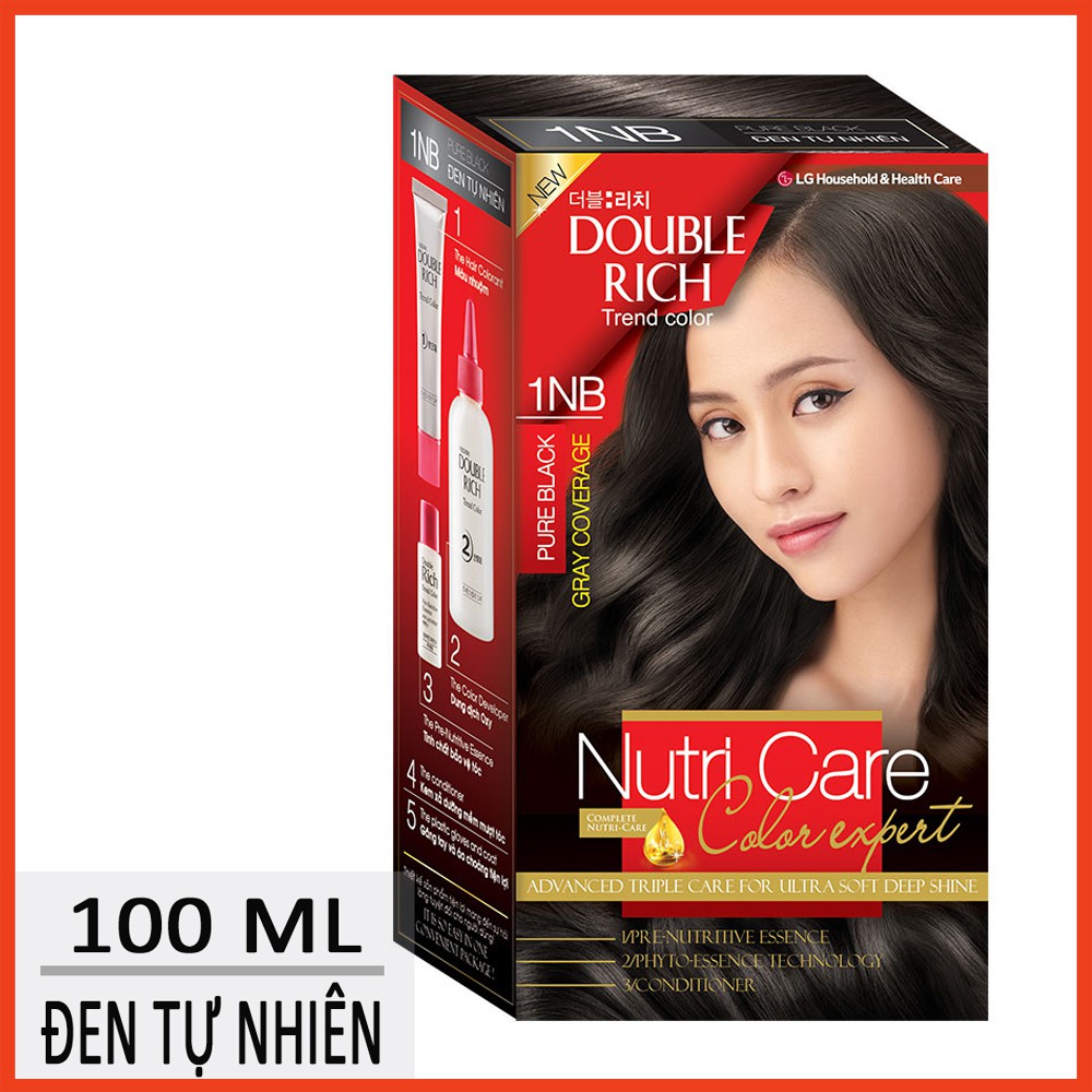 Thuốc Nhuộm Tóc Double Rich 1NB Đen