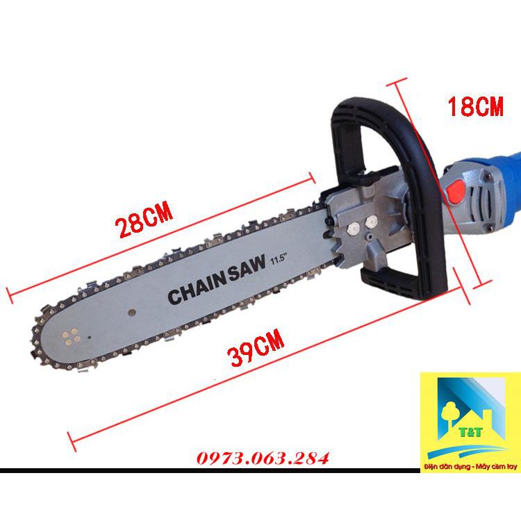 [ Loại I ] BỘ CHUYỂN ĐỔI MÁY CẮT MÀI CẦM TAY THÀNH MÁY CƯA XÍCH ĐA NĂNG