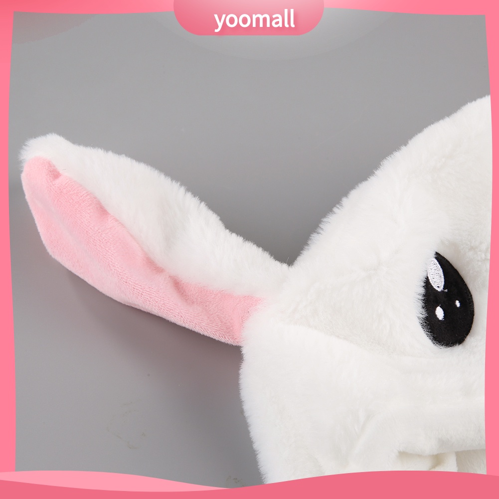 Mũ Trùm Đầu Nâng Cơ Tai Vải Nỉ Thiết Kế Tai Thỏ Dễ Thương Thời Trang Mùa Đông Cho Nữ