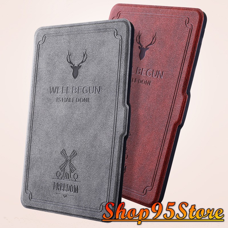 Bao da máy đọc sách Kindle Paperwhite 1/2/3 họa tiết hươu