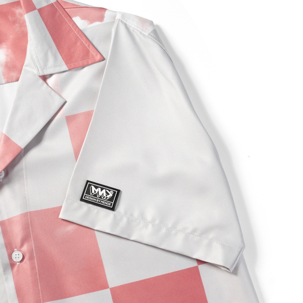 MENDE - Square Sky Shirt Pink - Áo sơ mi nam tay ngắn