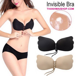 Áo lót lụa dán ngực BRA007 Angel Invisible Bra cánh thiên thần dây rút