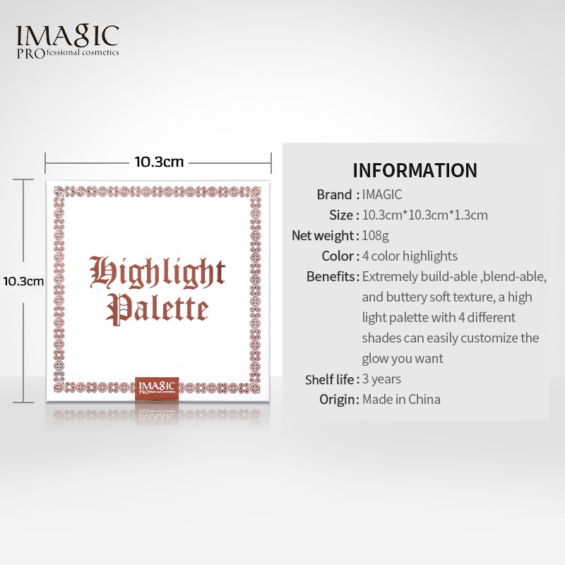 Bảng Phấn Bắt Sáng IMAGIC Độ Bóng Cao Làm Sáng Da Dùng Trang Điểm Ba Chiều Đa Năng 108g | BigBuy360 - bigbuy360.vn
