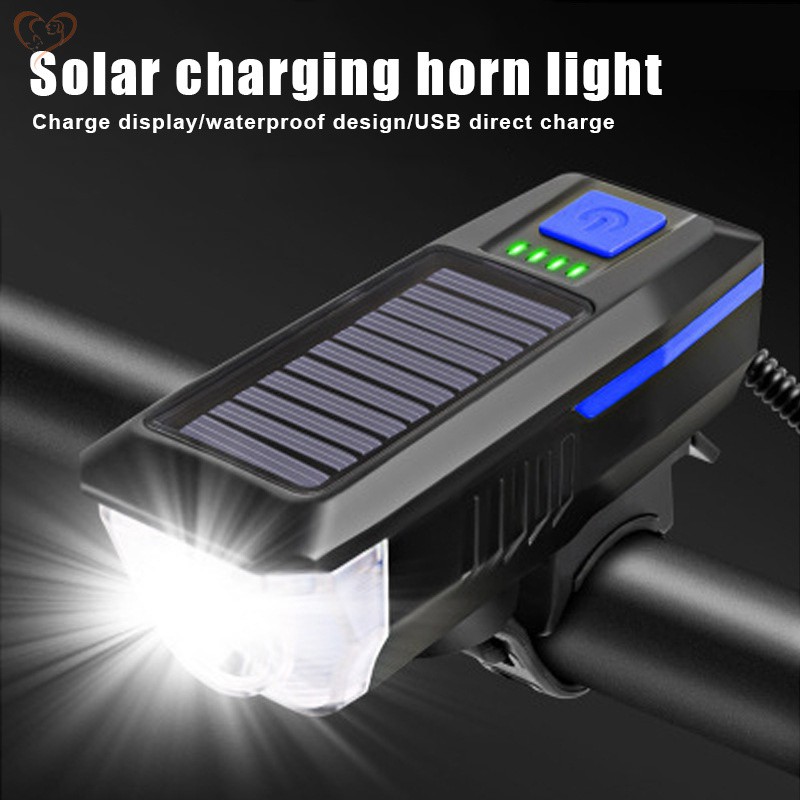 Bộ Đèn Pha Xe Đạp Sử Dụng Năng Lượng Mặt Trời Sạc USB Chất Lượng Cao