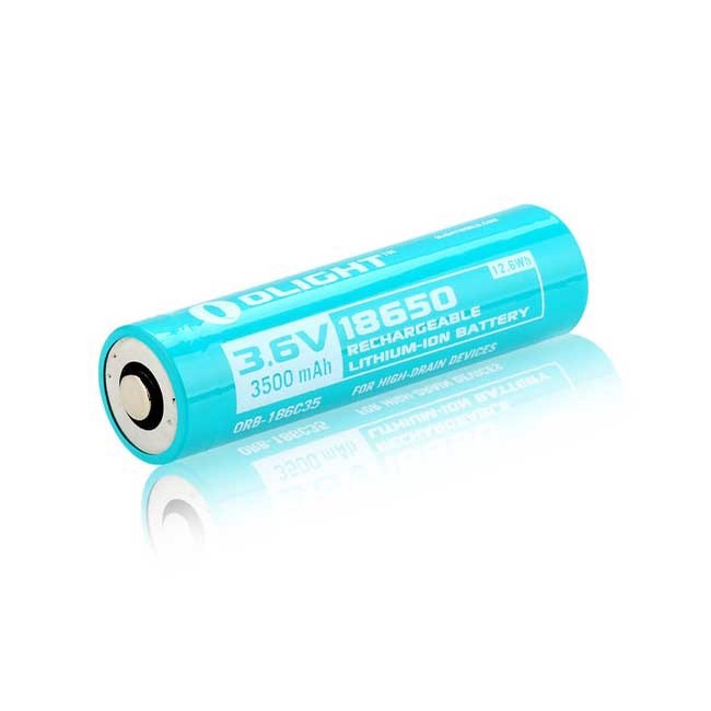 (01 viên) Pin sạc Olight 18650 - 3500 mAh - 3.6V (cho đèn S30R Baton III - ORB-186C35 - Màu Xanh Nhạt)