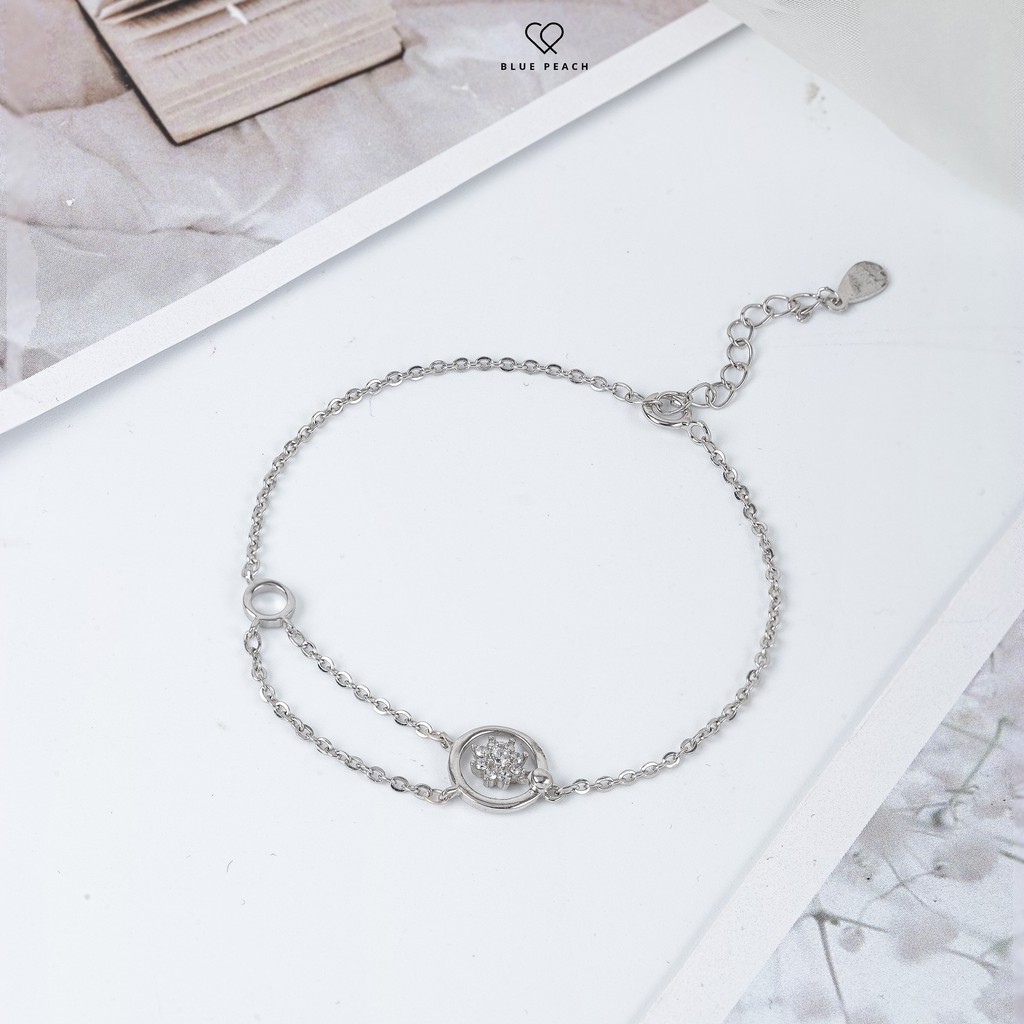 Lắc Tay Bạc Blue Peach Flower in Circle LT006 | BigBuy360 - bigbuy360.vn