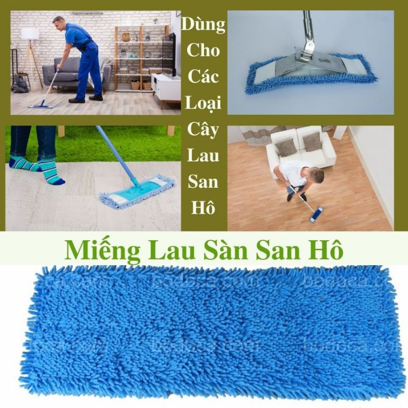 Bông tấm, miếng lau sàn san hô Size 45-60cm