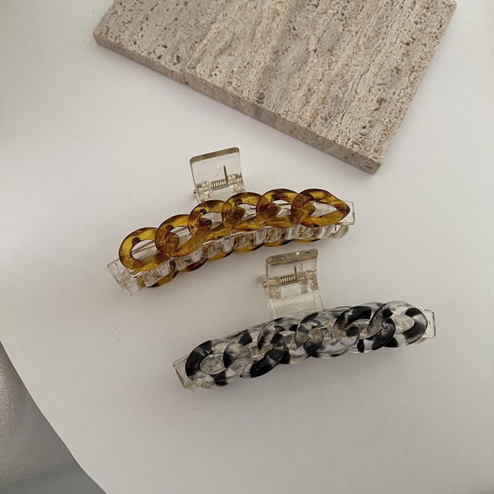 Kẹp Tóc Đuôi Ngựa Bằng Nhựa Họa Tiết Da Báo Màu Cầu Vồng Thời Trang Cho Nữ Giá Đỡ