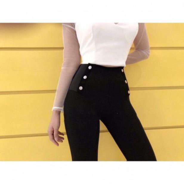 Quần legging cạp cao 6 đinh