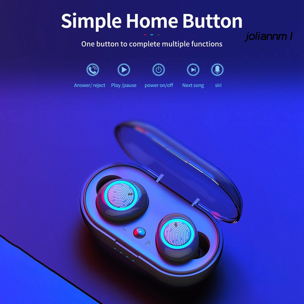 Tai Nghe Jm Y50 Bluetooth 5.0 Nút Điều Khiển Chống Ồn Kèm Hộp Sạc Ốp