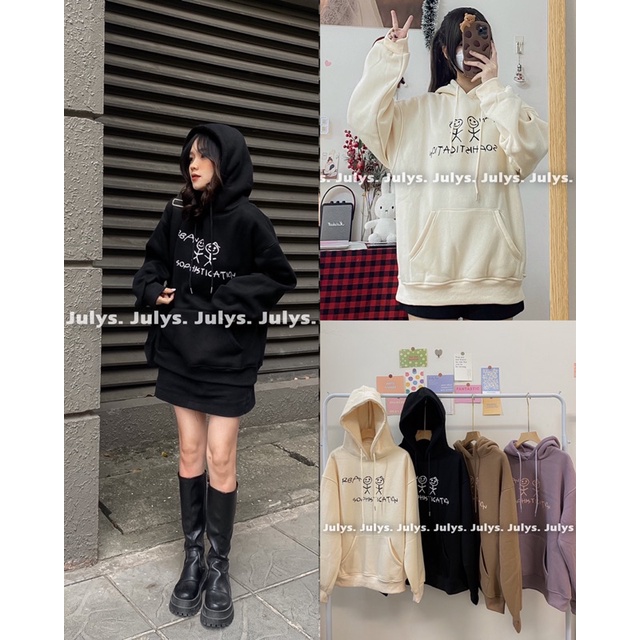 Áo hoodie nỉ bông cặp đôi trai gái (ảnh thật shop chụp kèm video)