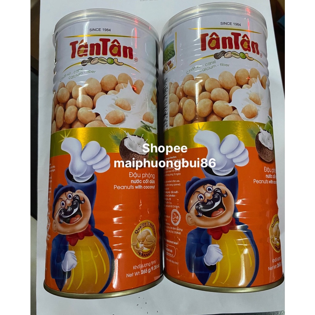 Đậu phộng nước cốt dừa Tân Tân lon 265g