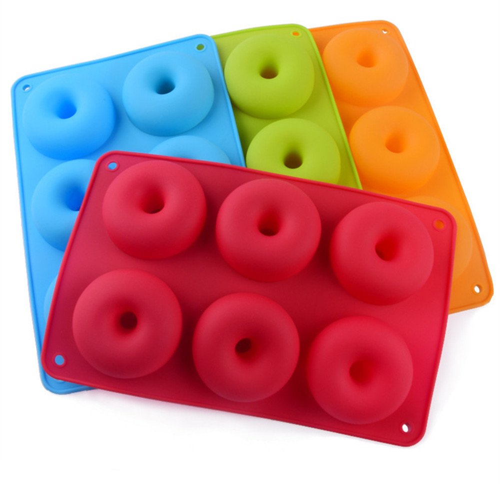 Khuôn Silicon Làm Bánh Donut 6 Ngăn Tiện Dụng