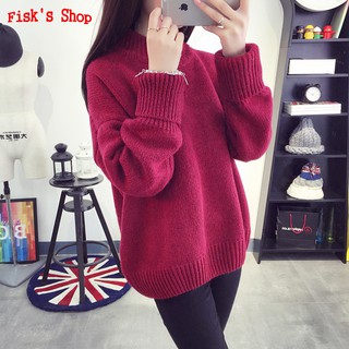 Áo len cao cổ form rộng