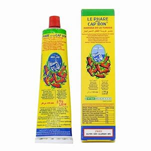 Tương ớt dạng tuýp Le Phare Du Cap Bon Chilli Sauce hiệu Harissa De La Tunisie 140g/ 70g