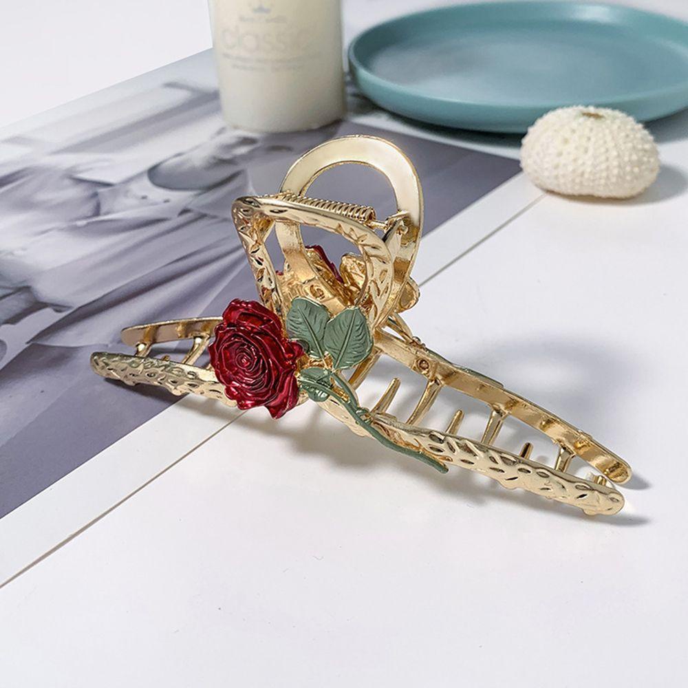 ORIENTLII 1 PC Women Hair Barrettes Fashion Metal Flowers Hollow Out Headwear