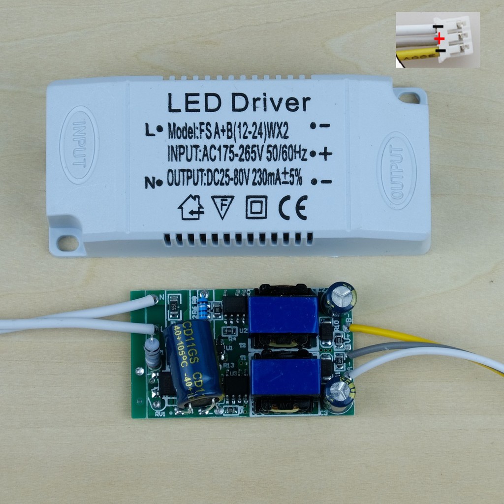 Chấn lưu đèn led 3 màu (led driver 7-60w) | BigBuy360 - bigbuy360.vn
