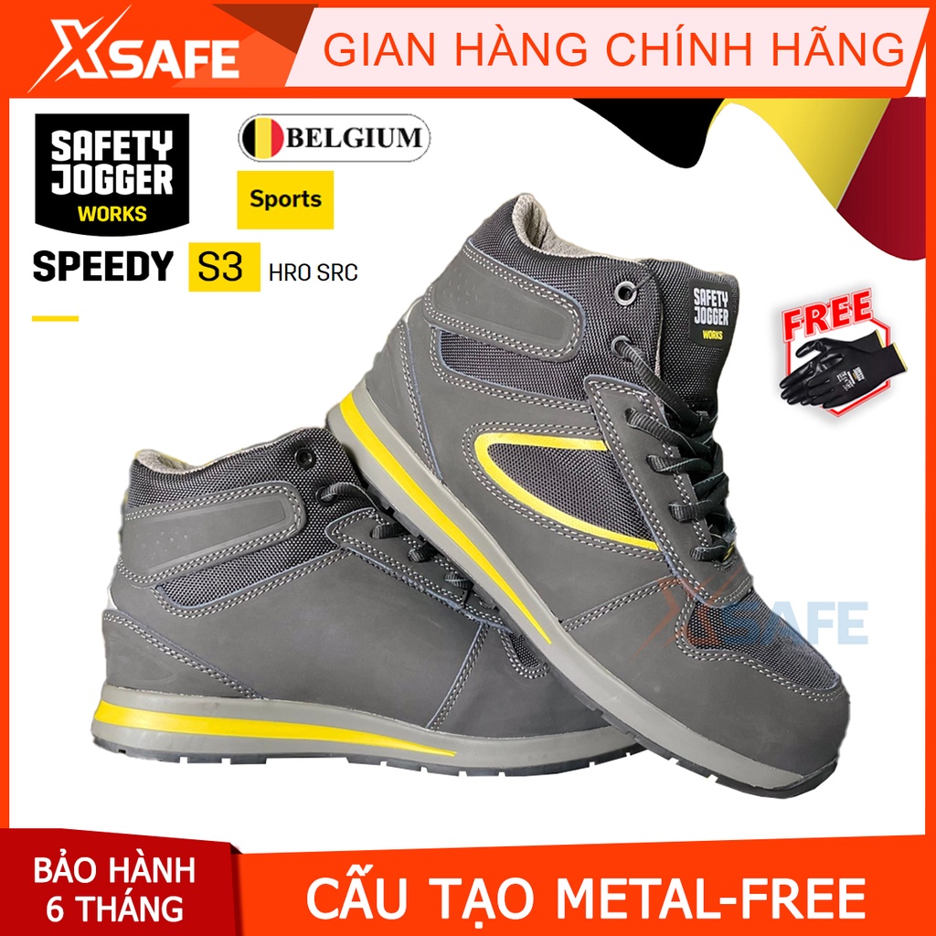 Giày bảo hộ lao động nam Jogger Speedy HRO da Nubuck cao cấp, cấu tạo phi kim siêu nhẹ, chịu nhiệt 300 độ, kiểu cao cổ