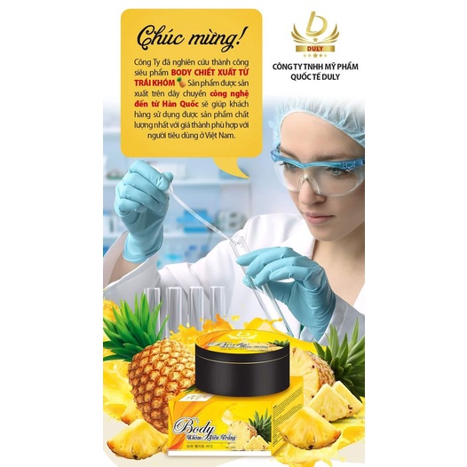 Body Khóm Vàng siêu trắng da chính hãng Duly | BigBuy360 - bigbuy360.vn