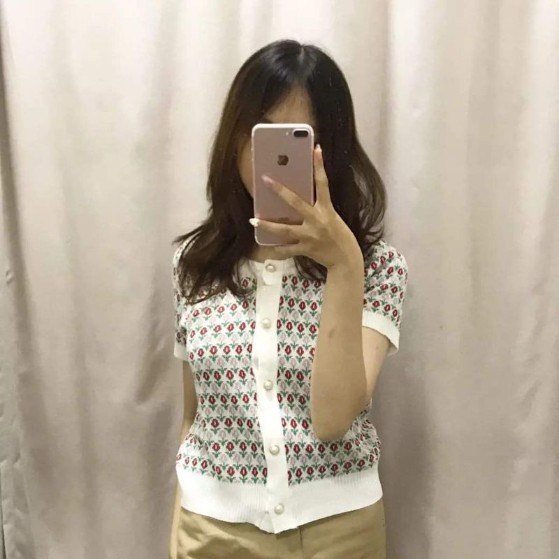 Áo thun hoa nhí dệt kim DA466