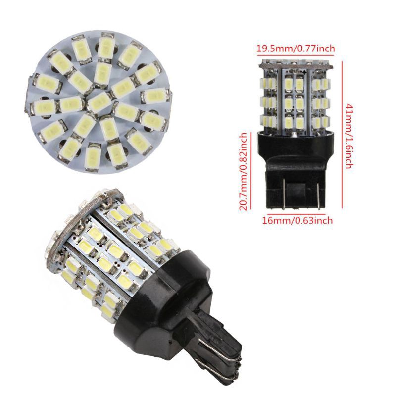 Led T20 7443 Chip 1206 64smd Đèn Xi Nhan, Đèn demi, Đèn lùi ô tô, Đèn Hậu, xe máy, xe đạp điện 12V