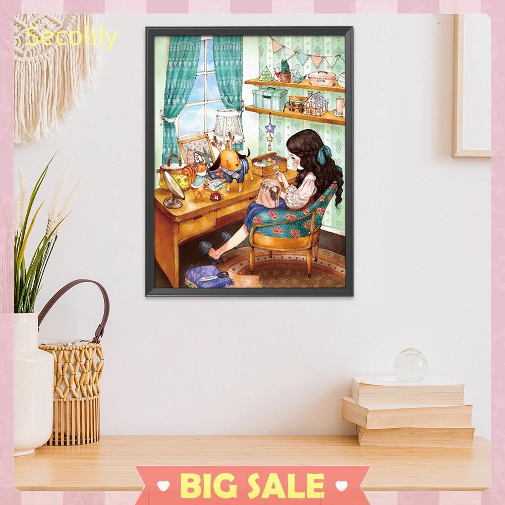 Bộ Tranh Thêu Chữ Thập 11ct Tự Làm Hình Cô Gái Dễ Thương Tiện Dụng | BigBuy360 - bigbuy360.vn