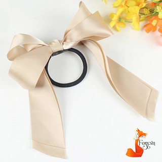 Hot 2019 dây cột tóc handmade cao cấp phong cách hàn quốc foxy nơ dài bt0075-be