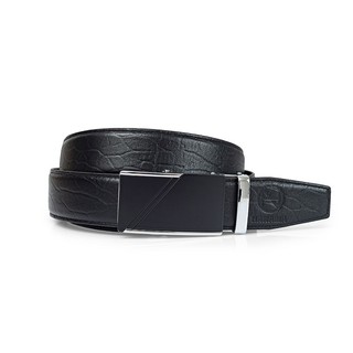 Thắt lưng da bò dập vân cao cấp hanama cona 2 bạc
