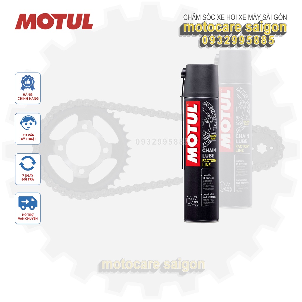 Xịt dưỡng sên Motul Chain Lube Factory Line C4 400ml