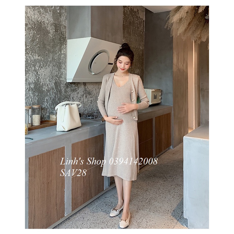 SET ÁO VÁY LEN BẦU SAV28